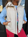 Sand beige puffer vest