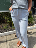 Blue woven pants