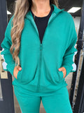 Scuba zip up jacket- green
