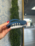 Midnight Rain Large Flat Round Hair Clip
