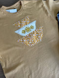 Vintage bowl butterfly gold tee
