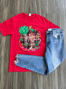 Christmas teach apple tee