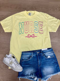 Colorful nurse letter tee