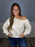 Cream asymmetrical sweater