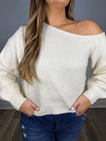 Cream asymmetrical sweater