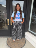 Black polka dot pants