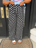 Black polka dot pants