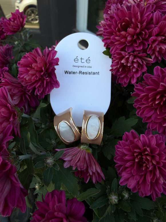 Light Mocha Multi Color Coated .5” Hoop Earring