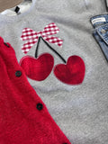 Cherry patchwork crewneck