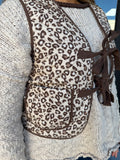 Leopard print tie vest