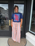 Red & Blue striped pants