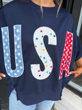 Polka dot USA top