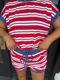Americana Striped Lounge Set
