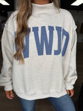 WWJD/Amen reversible mockneck sweatshirt