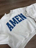WWJD/Amen reversible mockneck sweatshirt