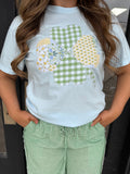 Patchwork clover tee