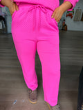 Hot pink textured set