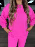 Hot pink textured set