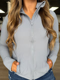 Luxe ribbed jacket - grey