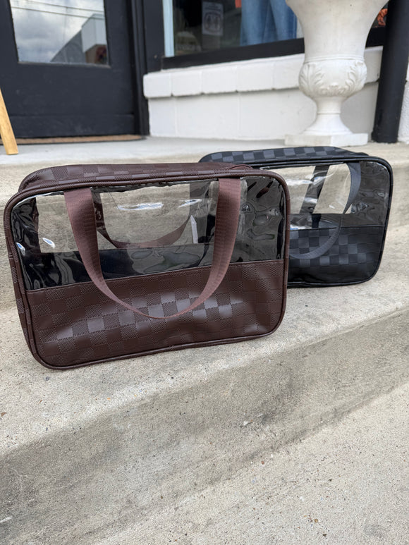 Luxe travel clear bag