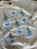 Blue willow Christmas crewneck