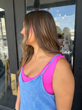 Fuchsia muscle cami