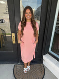Peach tshirt dress