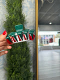 Classic Red and Green Medium Hair Clip