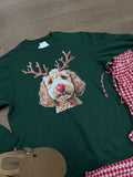 Doddle the red nose reindeer crewneck