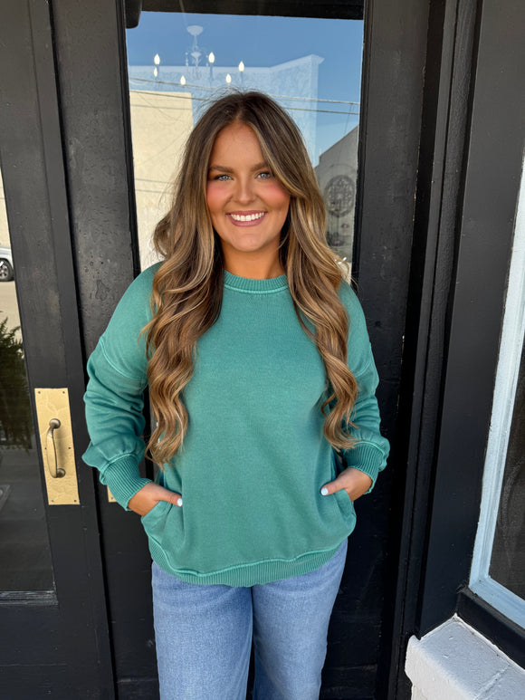 Dark green crewneck