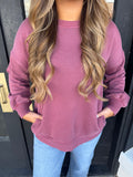 Cabernet crewneck
