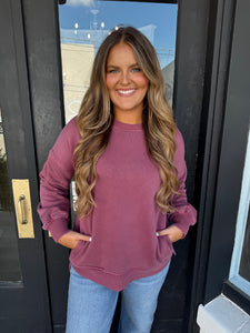 Cabernet crewneck