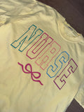 Colorful nurse letter tee