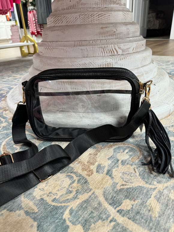 Clear black purse