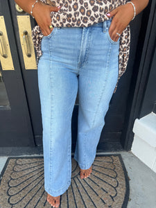 Jenna high rise-crop wide leg jeans