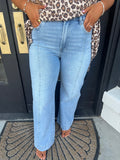 Jenna high rise-crop wide leg jeans
