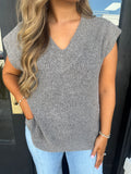 Mocha v-neck sweater vest