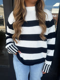 Black striped sweater