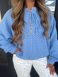 Dusty blue pullover sweater