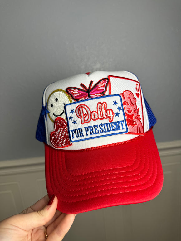 Dolly for prez trucker hat