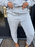 Heather grey hoodie & cuff pant set