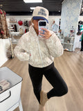 Light camo puffer jacket