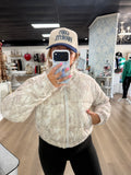 Light camo puffer jacket