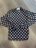 Polka dot mesh long sleeve