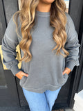 Ash black crewneck