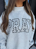 Pray polka dot mock neck