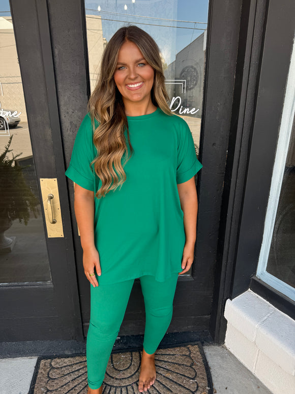 Forest green legging set