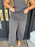 Charcoal cheetah trim set