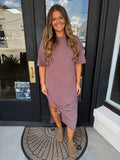 Chocolate mineral washed dress