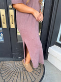 Chocolate mineral washed dress